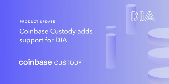 Coinbase Custody adds support for DIA