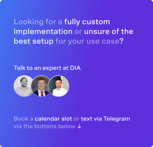 The DIA team can implement other solutions to your unique needs. Unsure of the best setup? We offer expert guidance for optimal results.