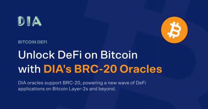 Unlock DeFi on Bitcoin with DIA&#8217;s BRC-20 Oracles